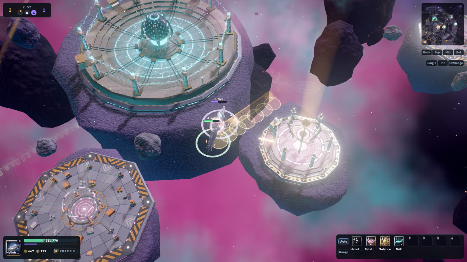 Veilstring: ships trade fire over the coral decks of the Shoal